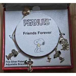 Peanuts Friends Forever Snoopy Gold toned Bracelet Adjustable